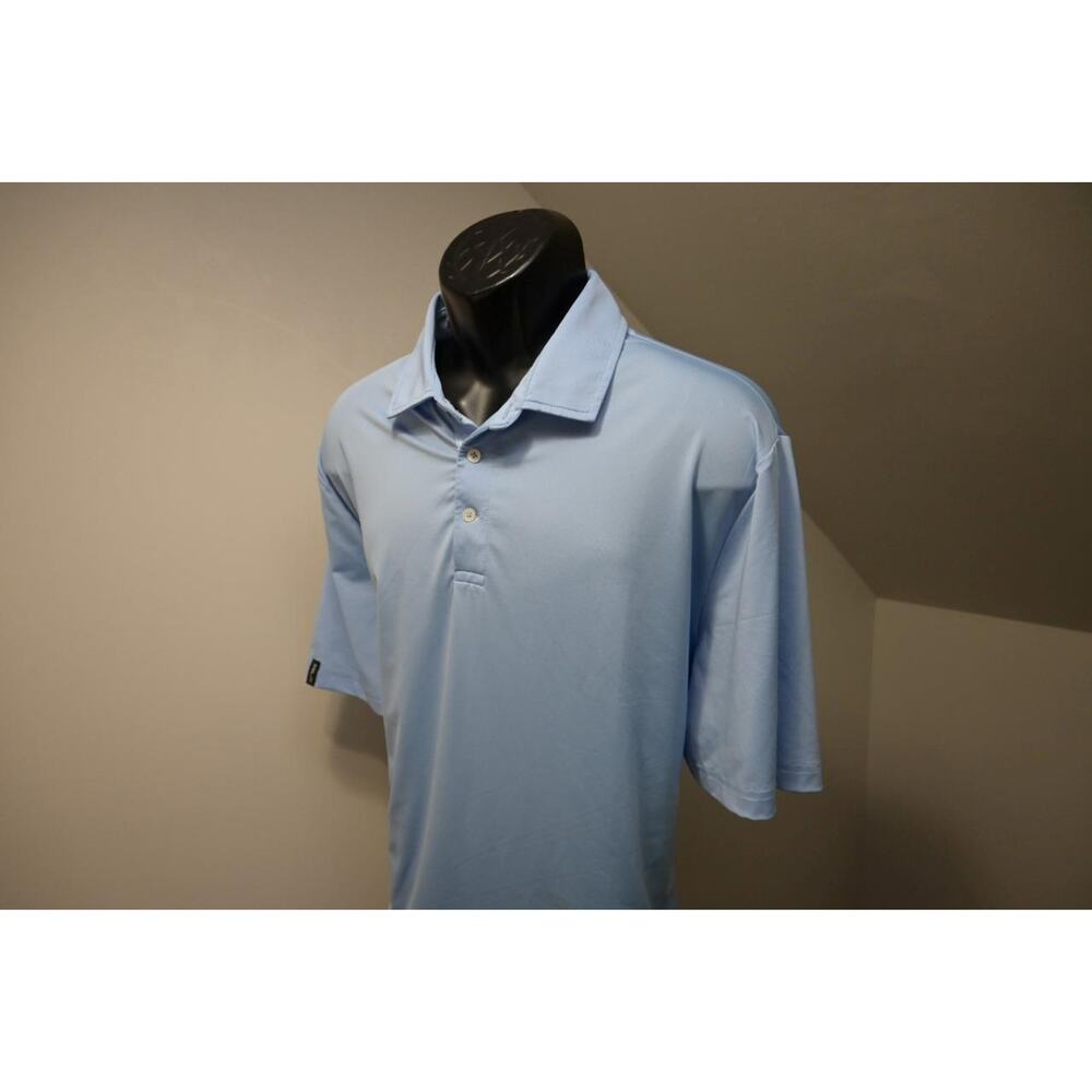 RLX Ralph Lauren Golf Polo Blue Short Sleeve Wicking Golf Shirt Mens‎ Size XL